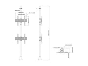 Multibrackets MBFW2U M Floor to Wall Mount Pro - Up to 40"-65" Screen Wall Mount Bracket Multibrackets