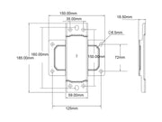Multibrackets M Pro Series Wallmount Plate Small Mounting Accessory Multibrackets