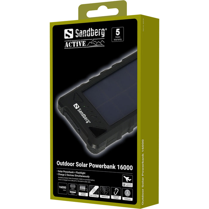 Sandberg 16000 mAh Outdoor Solar Powerbank | 420-35