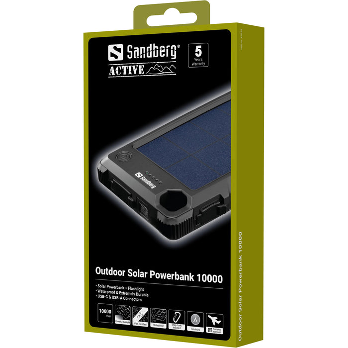 Sandberg 10000 mAh Outdoor Solar Powerbank | 420-53