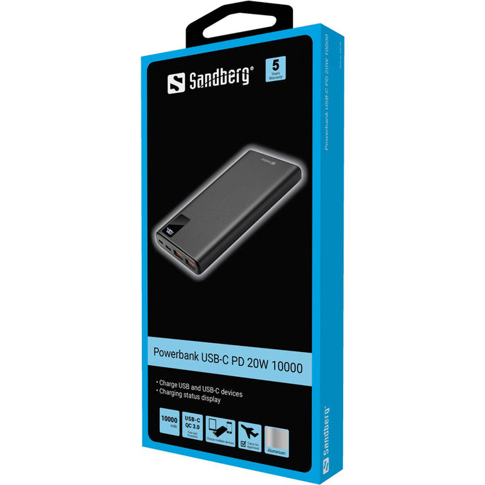 Sandberg 10.000 mAh USB-C PD 20W Powerbank | 420-58