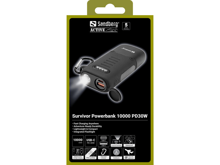 Sandberg Survivor Powerbank 10.000 mAh PD 30W | 421-11