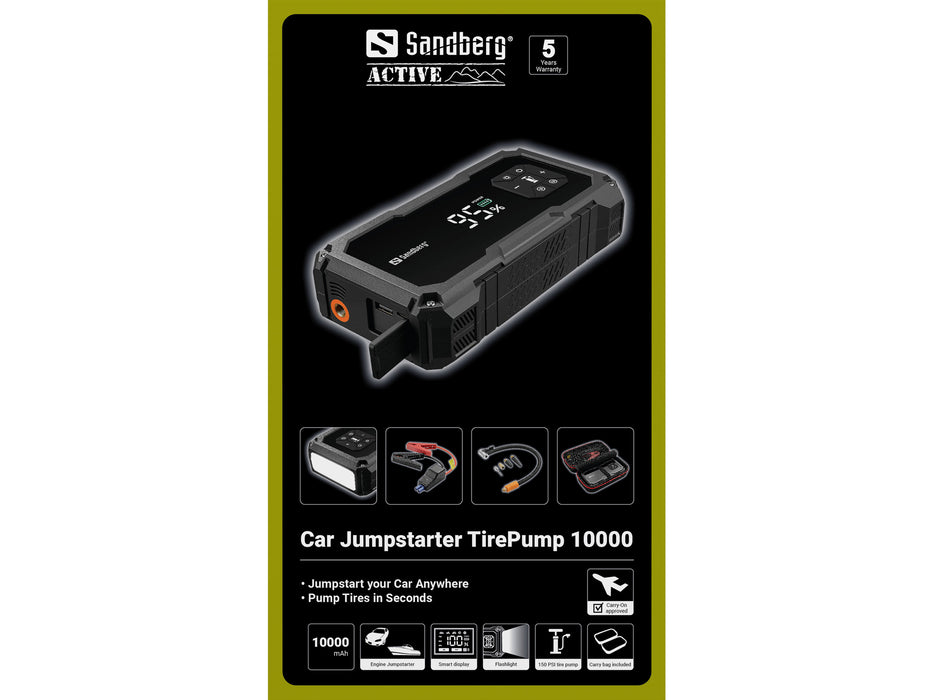 Sandberg Car Jumpstarter & Tire Pump 10.000 mAh | 421-21