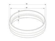 Multibrackets M Pro Series External Pipe Cover Black Mounting Accessory Multibrackets