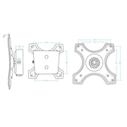 Manhattan 13" - 32" Fixed Display Wall Mount | 422840 Wall Mount Bracket Manhattan