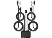Lindy 2 Port HDMI 4K30, USB 2.0 & Audio Cable KVM Switch | 42340 Switches Lindy