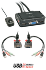 Lindy 2 Port VGA, USB 2.0 & Audio Cable KVM Switch | 42342