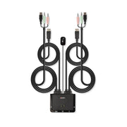 Lindy 2 Port DisplayPort 1.2, USB 2.0 & Audio Cable KVM Switch | 42344 Switches Lindy