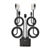 Lindy 2 Port HDMI 4K60, USB Type C, USB 2.0 & Audio Cable KVM Switch | 42347 Switches Lindy