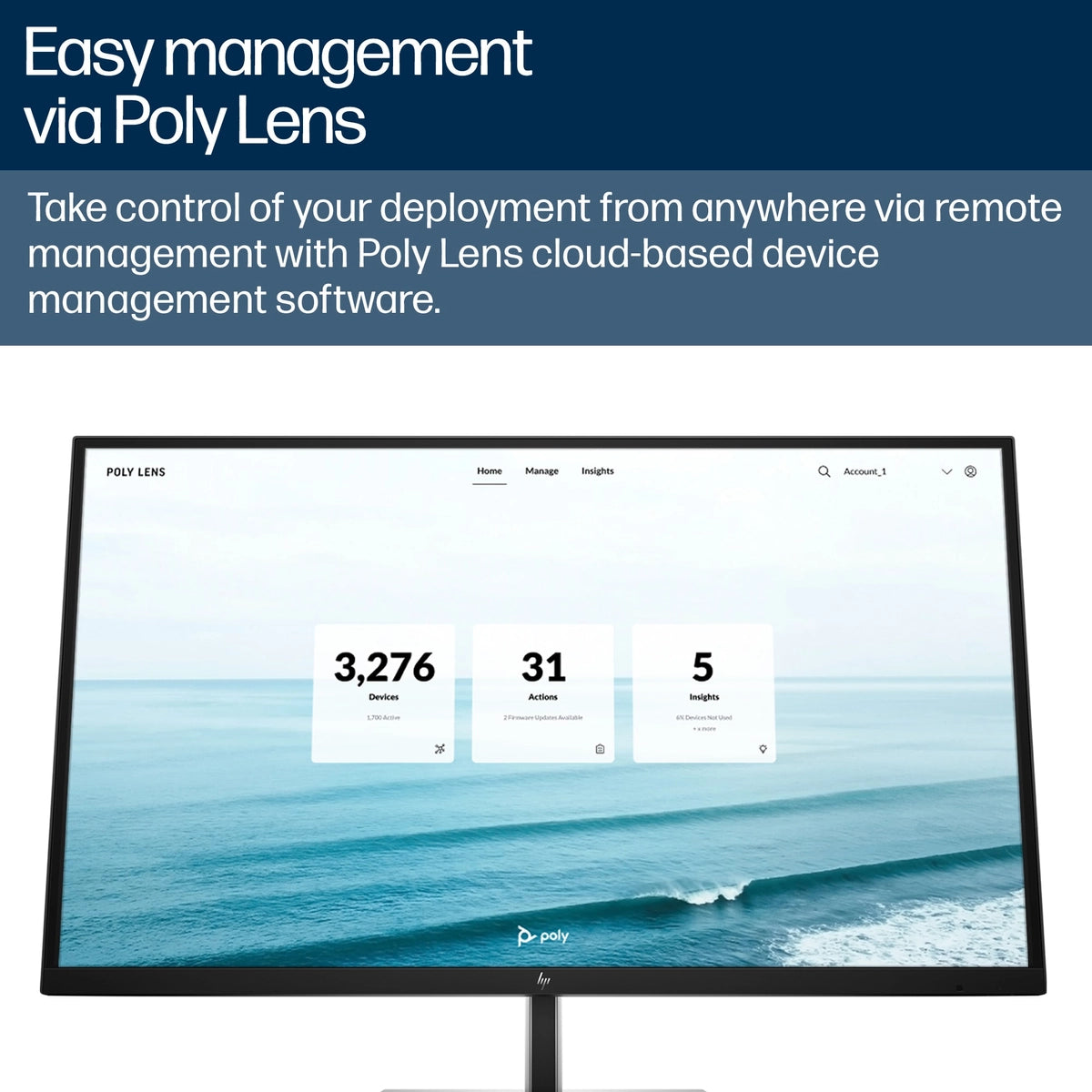 POLY Studio V52 USB Video Bar | A09D4AA#ABU Video Conferencing System Poly