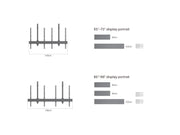 Multibrackets MBC2UHD M Pro 1.5m 2-Screen Ceiling Mount For Up to 86" Screens | 7340234814244 Ceiling Mount Bracket Multibrackets