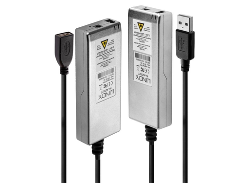 Lindy 200m Fibre Optic USB 2.0 Extender | 42702 Lindy Network Extenders Lindy