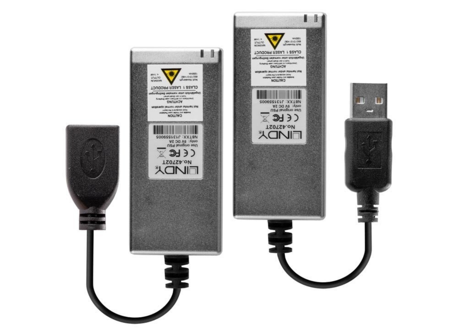 Lindy 200m Fibre Optic USB 2.0 Extender | 42702 AV Extender Lindy