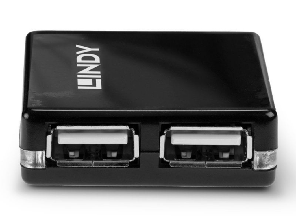 Lindy 4 Port USB 2.0 Mini Hub | 42742 USB Hub & Docking Station Lindy
