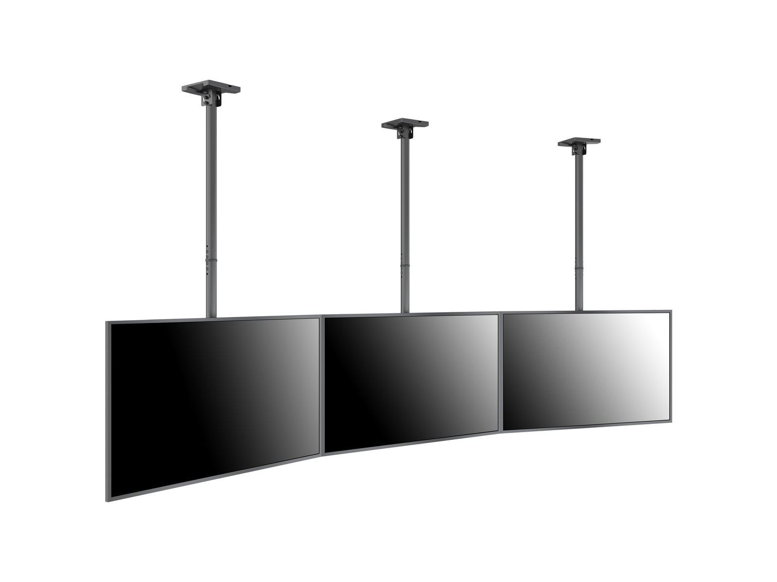 Multibrackets MBC3X1U M Pro 3m 3-Screen Curved Ceiling Mount For 40"-65" Screens | 7340234814275 Ceiling Mount Bracket Multibrackets