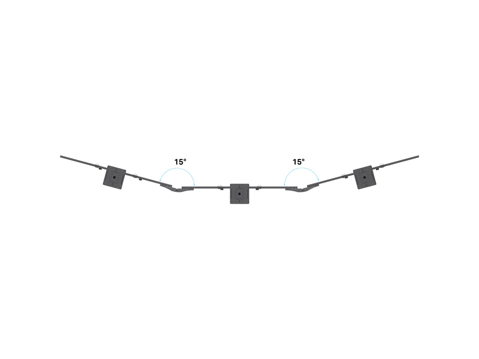 Multibrackets MBC3X1U M Pro 3m 3-Screen Curved Ceiling Mount For 40"-65" Screens | 7340234814275