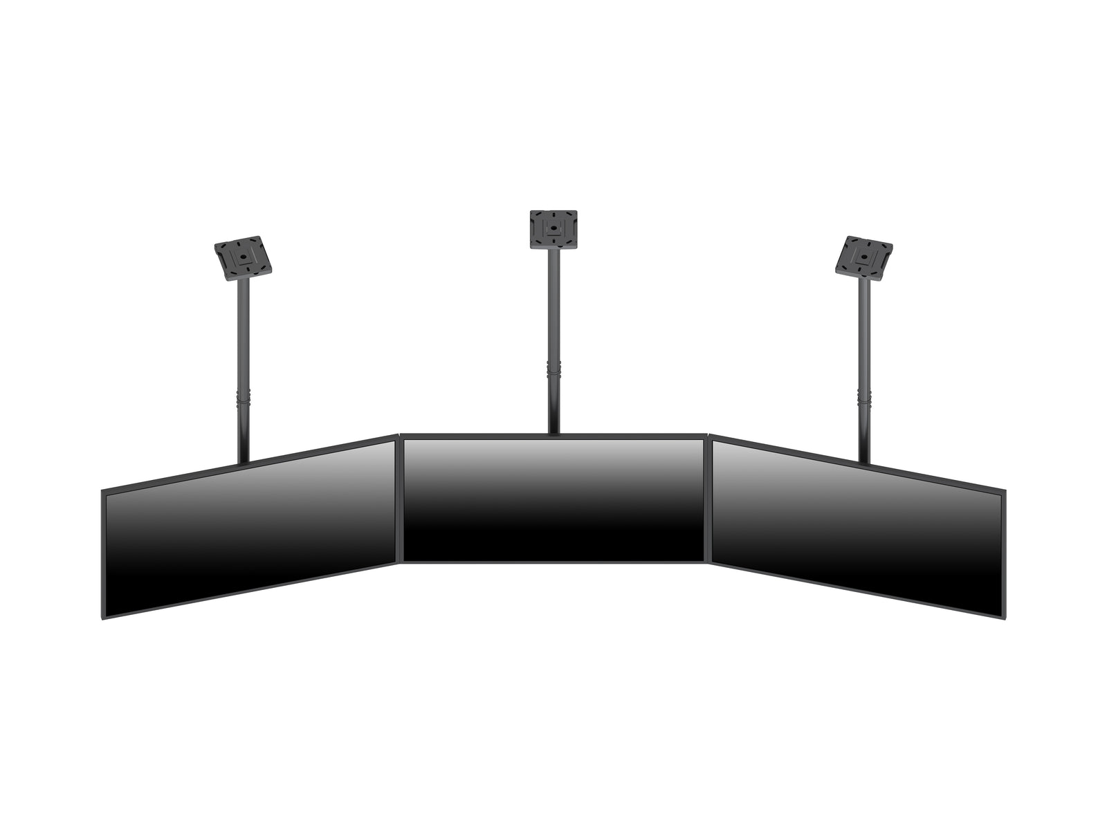 Multibrackets MBC3X1U M Pro 3m 3-Screen Curved Ceiling Mount For 40"-65" Screens | 7340234814275 Ceiling Mount Bracket Multibrackets