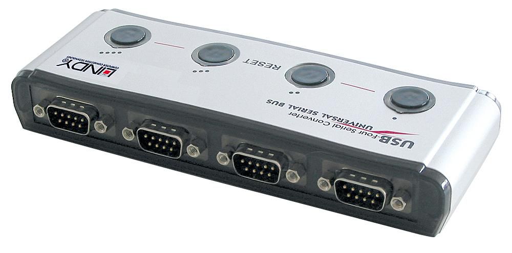 Lindy USB to 4 Port Serial Converter | 42858 Adapter / Converter Lindy