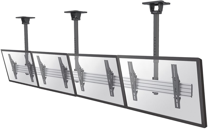 Neomounts NMPRO-CMB4 Quad Ceiling Menu Board Mount 32″–65″, 114 cm Pole Ceiling Mount Bracket NeoMounts