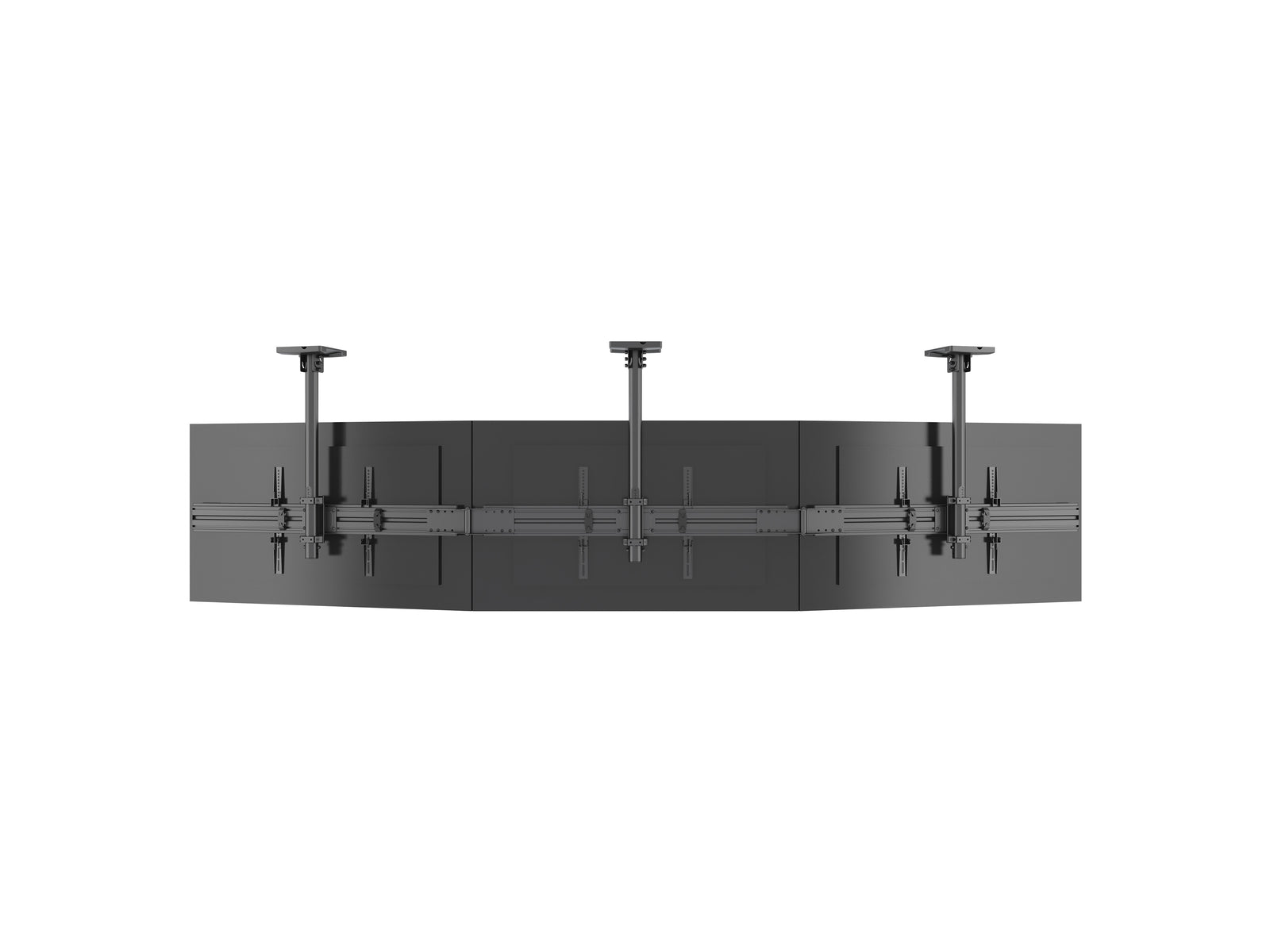 Multibrackets M Menu Board Pro 3-Screen Curved Ceiling Mount For 40"-65" Screen | VESA 600x400 Ceiling Mount Bracket Multibrackets