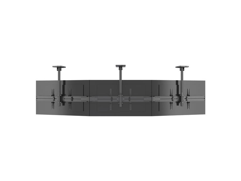 Multibrackets M Menu Board Pro 3-Screen Curved Ceiling Mount For 40"-65" Screen | VESA 600x400