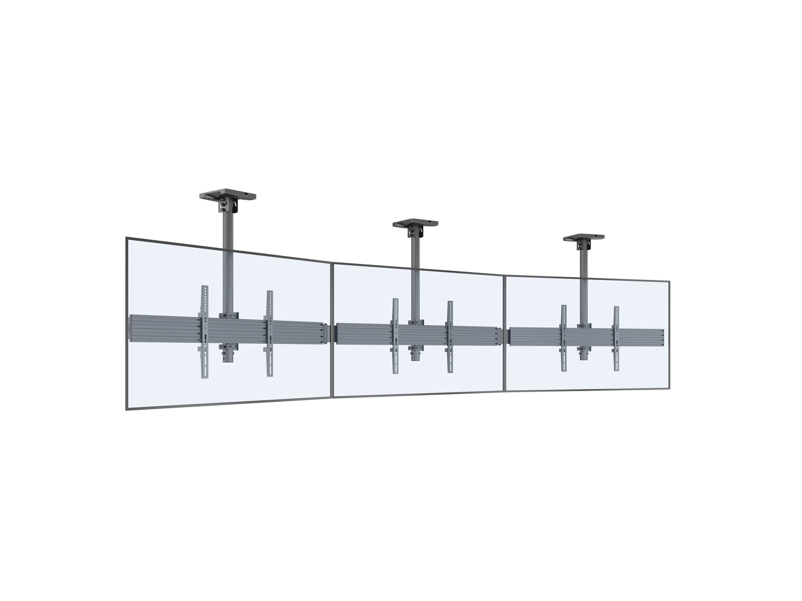 Multibrackets M Menu Board Pro 3-Screen Curved Ceiling Mount For 40"-65" Screen | VESA 600x400 Ceiling Mount Bracket Multibrackets
