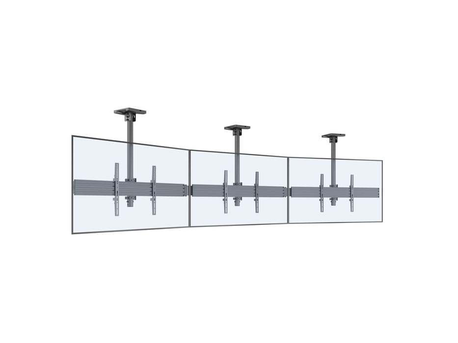 Multibrackets M Menu Board Pro 3-Screen Curved Ceiling Mount For 40"-65" Screen | VESA 600x400