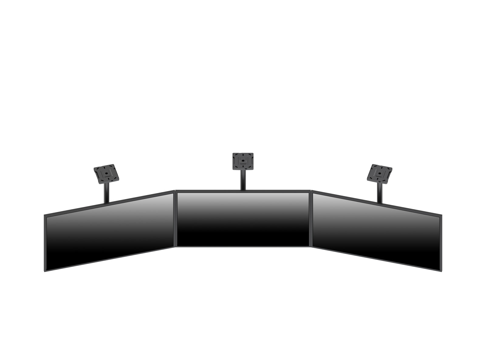 Multibrackets M Menu Board Pro 3-Screen Curved Ceiling Mount For 40"-65" Screen | VESA 600x400 Ceiling Mount Bracket Multibrackets