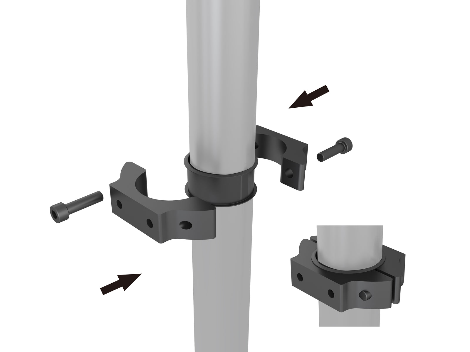 Multibrackets M Menu Board Pro 3-Screen Curved Ceiling Mount For 40"-65" Screen | VESA 600x400 Ceiling Mount Bracket Multibrackets