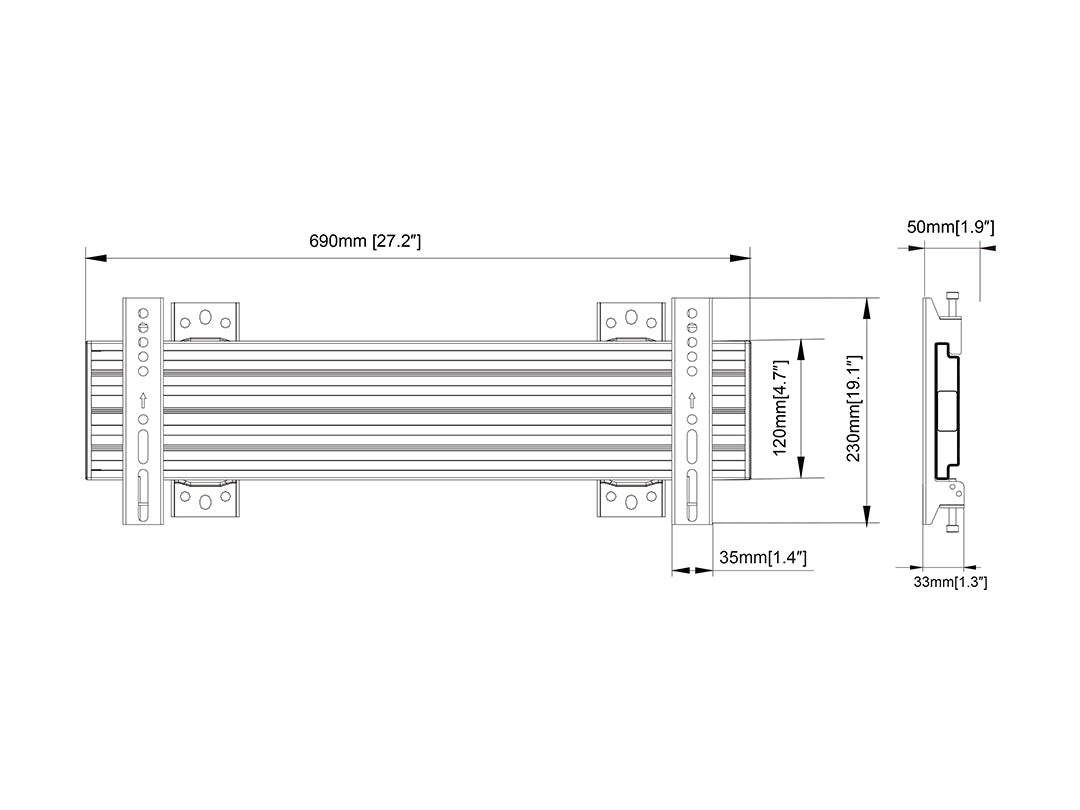 Multibrackets Fixed 40" - 100" Pro Series Menu Board Wall Bracket For 1 Screen Wall Mount Bracket Multibrackets