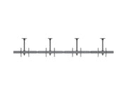 Multibrackets M Menu Board 4-Screen Curved Ceiling Mount For 40"-65" Screen | VESA 600x400 Ceiling Mount Bracket Multibrackets