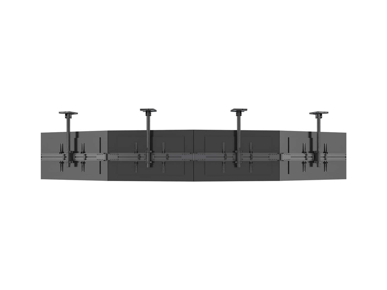 Multibrackets M Menu Board 4-Screen Curved Ceiling Mount For 40"-65" Screen | VESA 600x400 Ceiling Mount Bracket Multibrackets