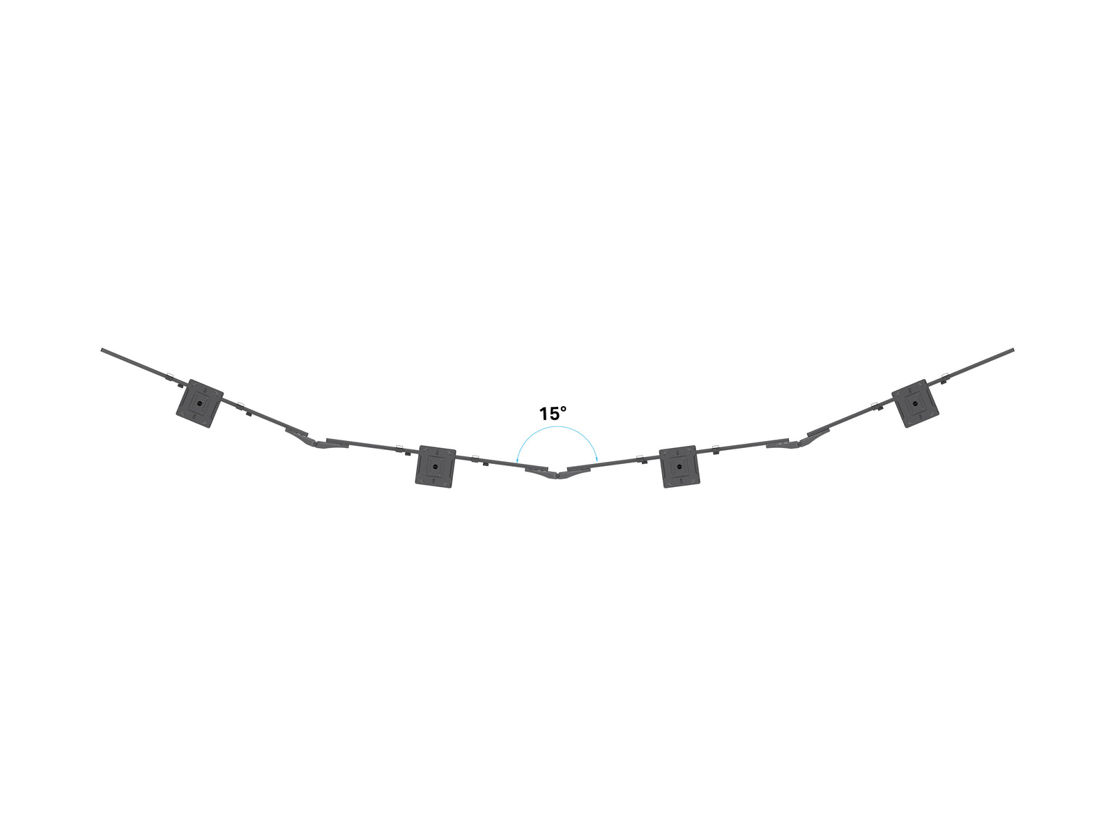 Multibrackets M Menu Board 4-Screen Curved Ceiling Mount For 40"-65" Screen | VESA 600x400 Ceiling Mount Bracket Multibrackets