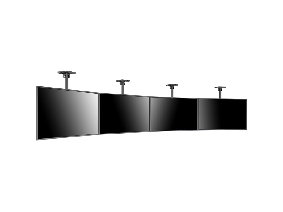 Multibrackets M Menu Board 4-Screen Curved Ceiling Mount For 40"-65" Screen | VESA 600x400