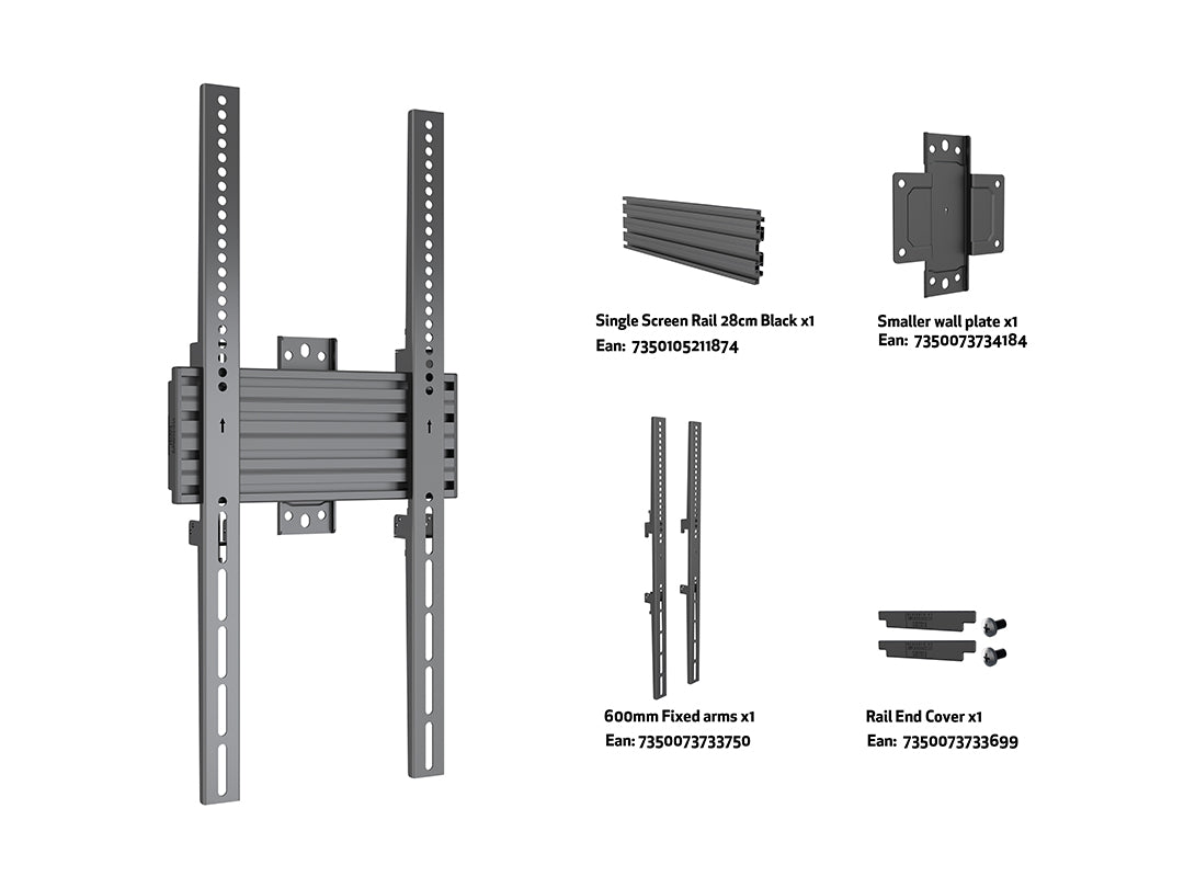Multibrackets MBSTH1UP Fixed M Wallmount Pro - (40"-100") Wall Mount Bracket Multibrackets