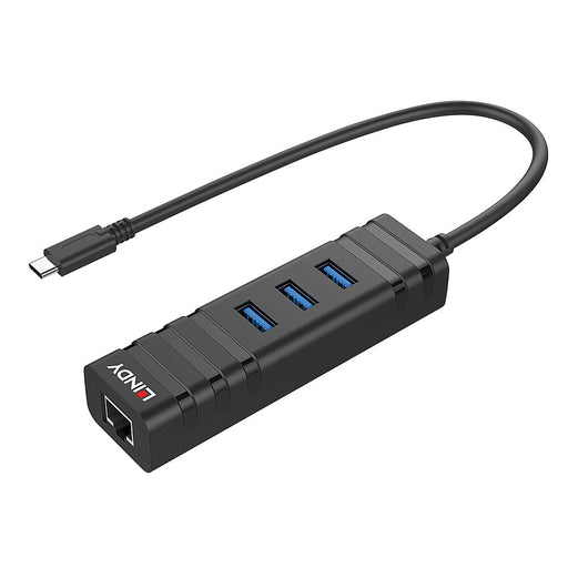 Lindy USB 3.2 Type C Hub & Gigabit Ethernet Converter | 43249