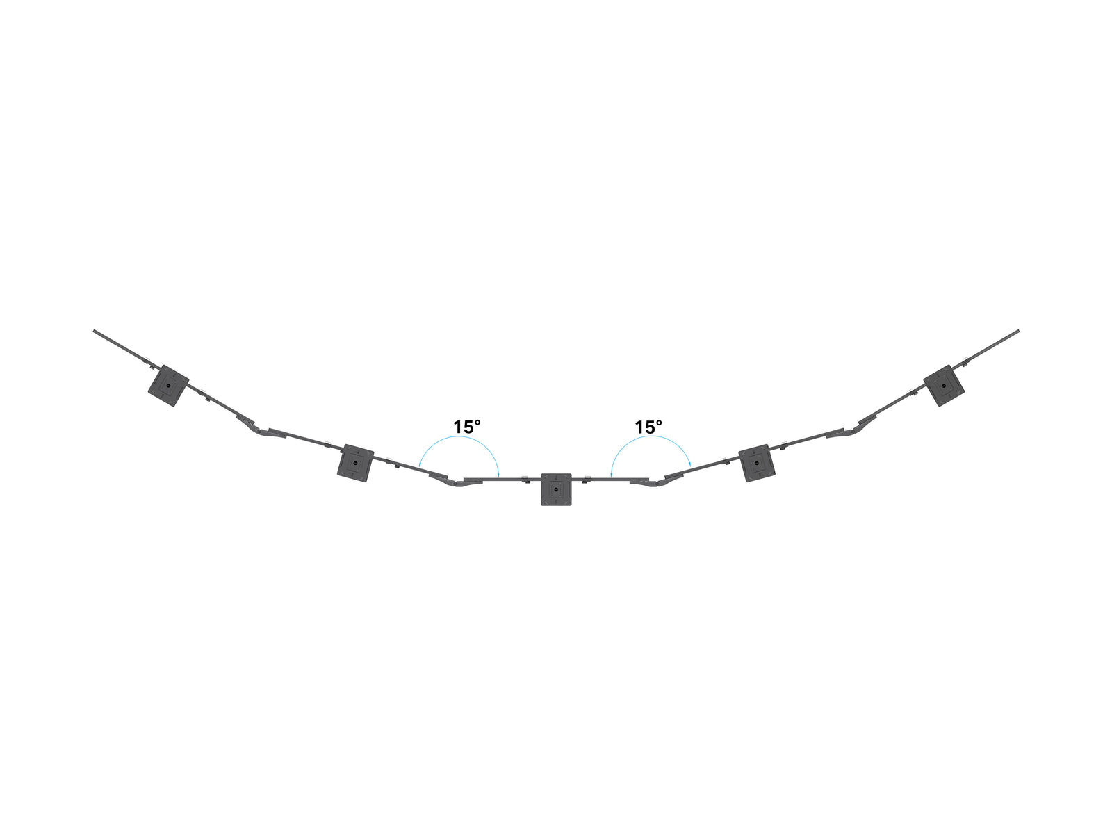 Multibrackets M Menu Board Pro 5-Screen Ceiling Mount For 40"-65" Screen | VESA 600x400 Ceiling Mount Bracket Multibrackets