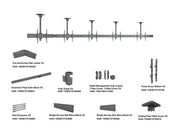 Multibrackets M Menu Board Pro 5-Screen Ceiling Mount For 40"-65" Screen | VESA 600x400 Ceiling Mount Bracket Multibrackets