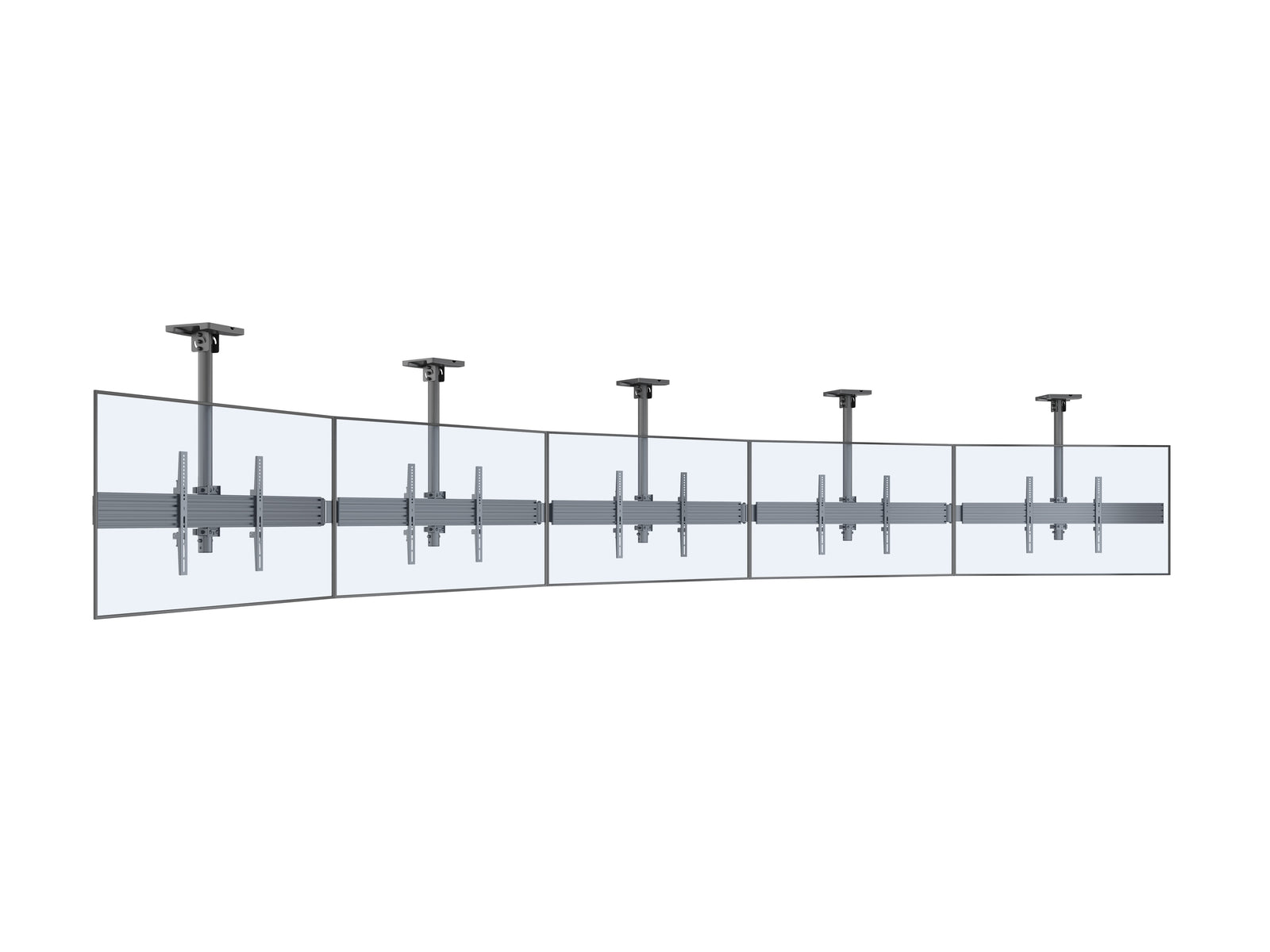 Multibrackets M Menu Board Pro 5-Screen Ceiling Mount For 40"-65" Screen | VESA 600x400 Ceiling Mount Bracket Multibrackets