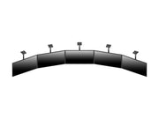Multibrackets M Menu Board Pro 5-Screen Ceiling Mount For 40"-65" Screen | VESA 600x400 Ceiling Mount Bracket Multibrackets