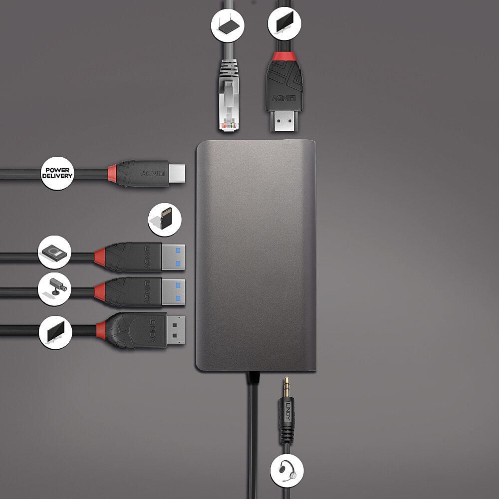 Lindy Usb 3.2 Type C Laptop Mini Dock | 43323 USB Hub & Docking Station Lindy