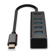 Lindy 4 Port USB 3.2 Type C Hub | 43325 USB Hub & Docking Station Lindy