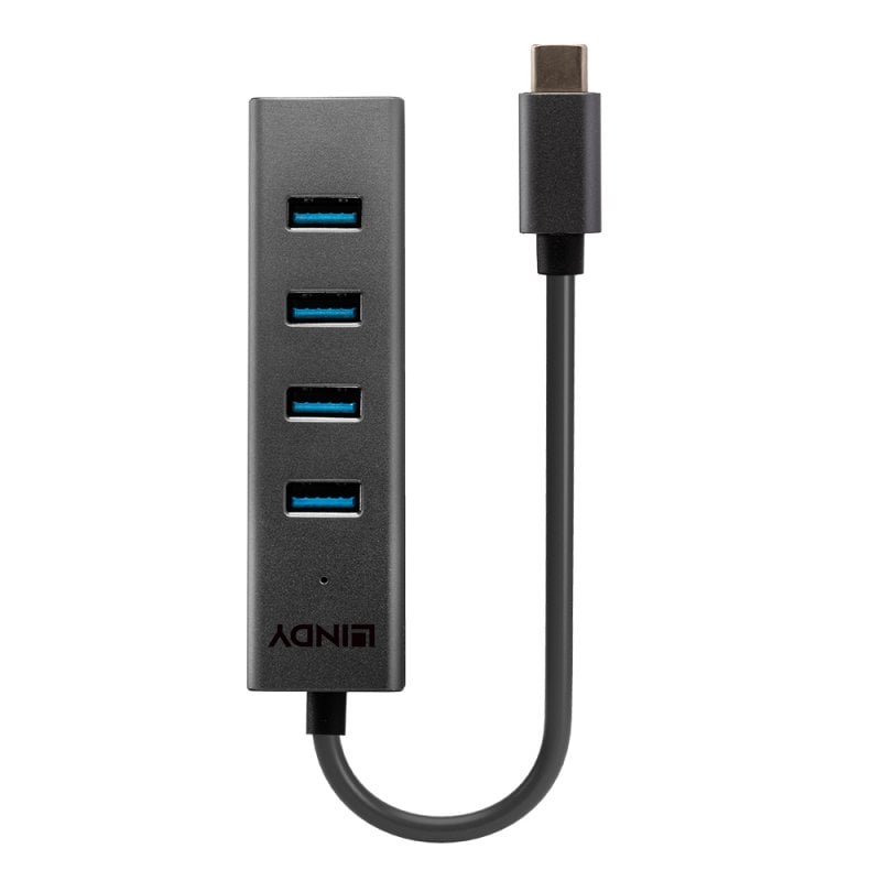 Lindy 4 Port USB 3.2 Type C Hub | 43325 USB Hub & Docking Station Lindy