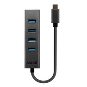 Lindy 4 Port USB 3.2 Type C Hub | 43325 USB Hub & Docking Station Lindy