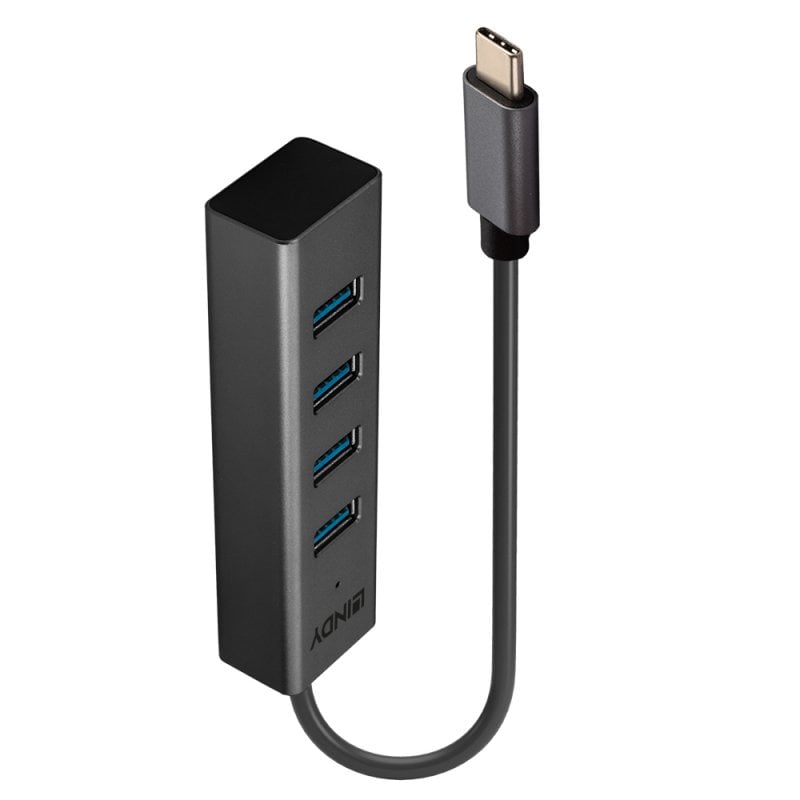 Lindy 4 Port USB 3.2 Type C Hub | 43325 USB Hub & Docking Station Lindy