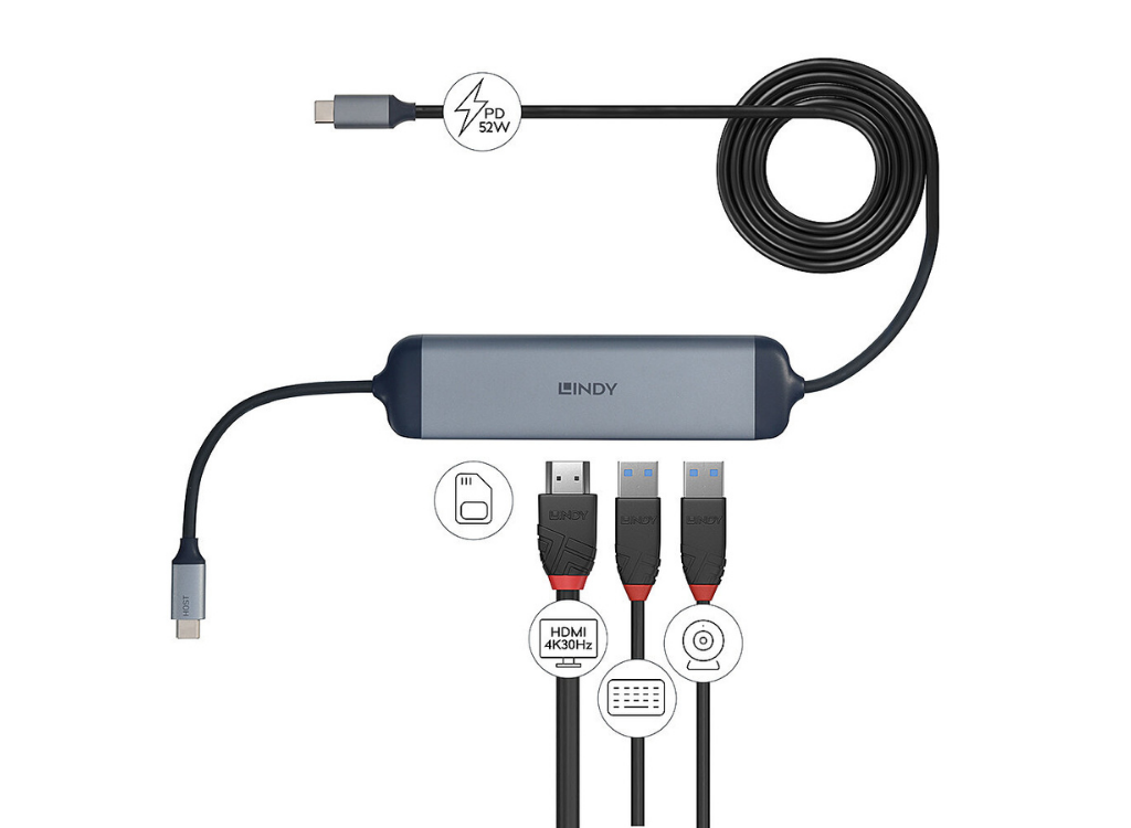 Lindy Usb 3.2 Type C Laptop Micro Dock | 43326 USB Hub & Docking Station Lindy