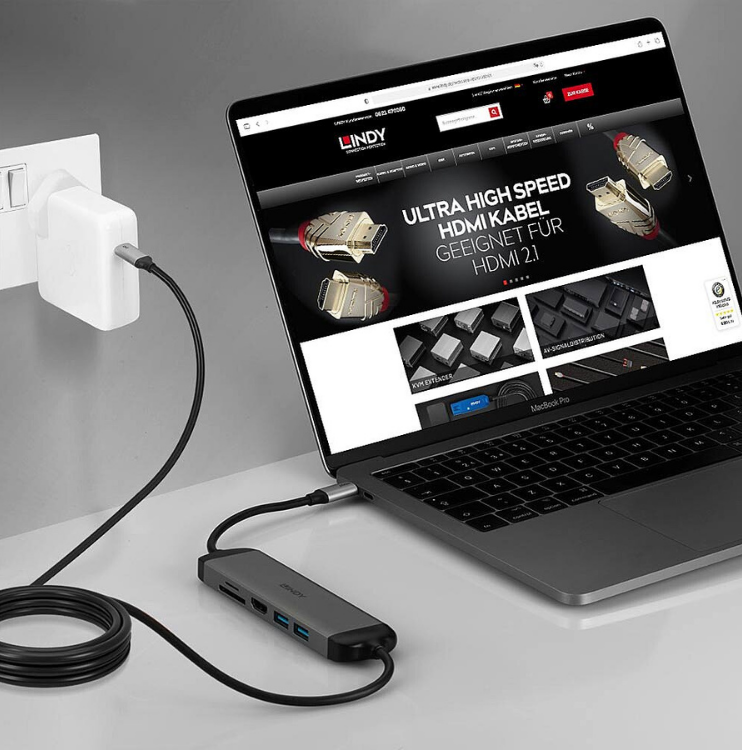 Lindy Usb 3.2 Type C Laptop Micro Dock | 43326 USB Hub & Docking Station Lindy