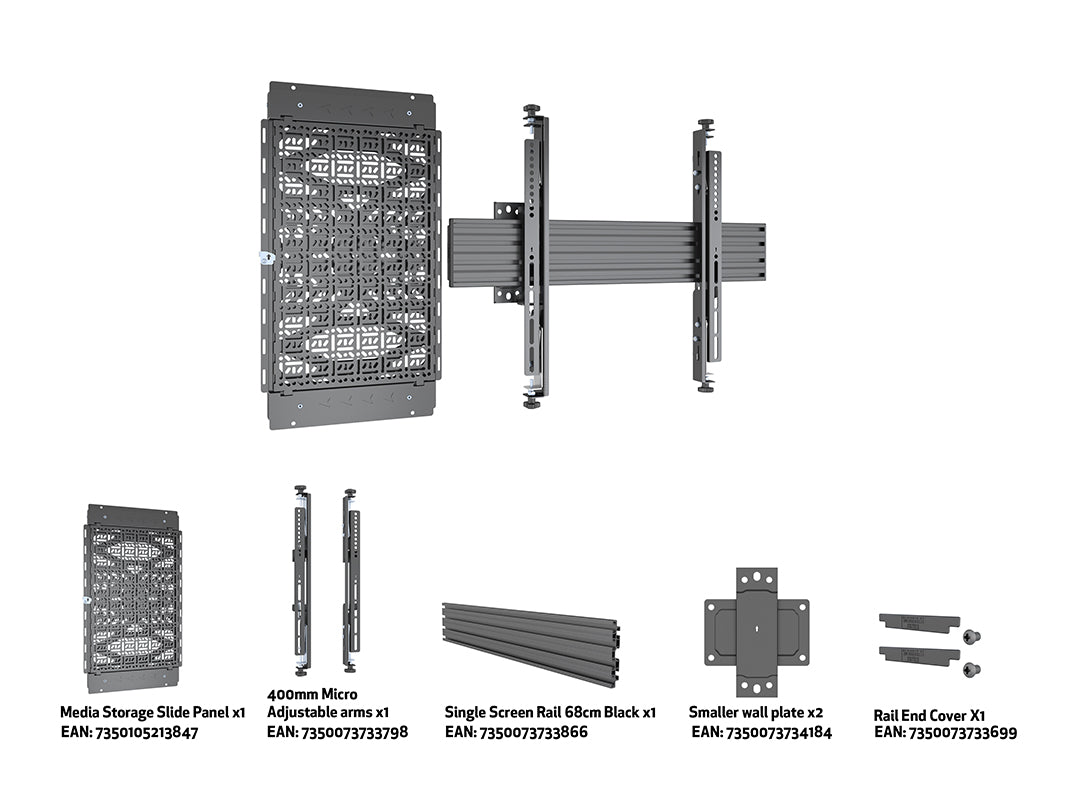 Multibrackets MBW1U Media Storage M Pro Series Wallmount Wall Mount Bracket Multibrackets