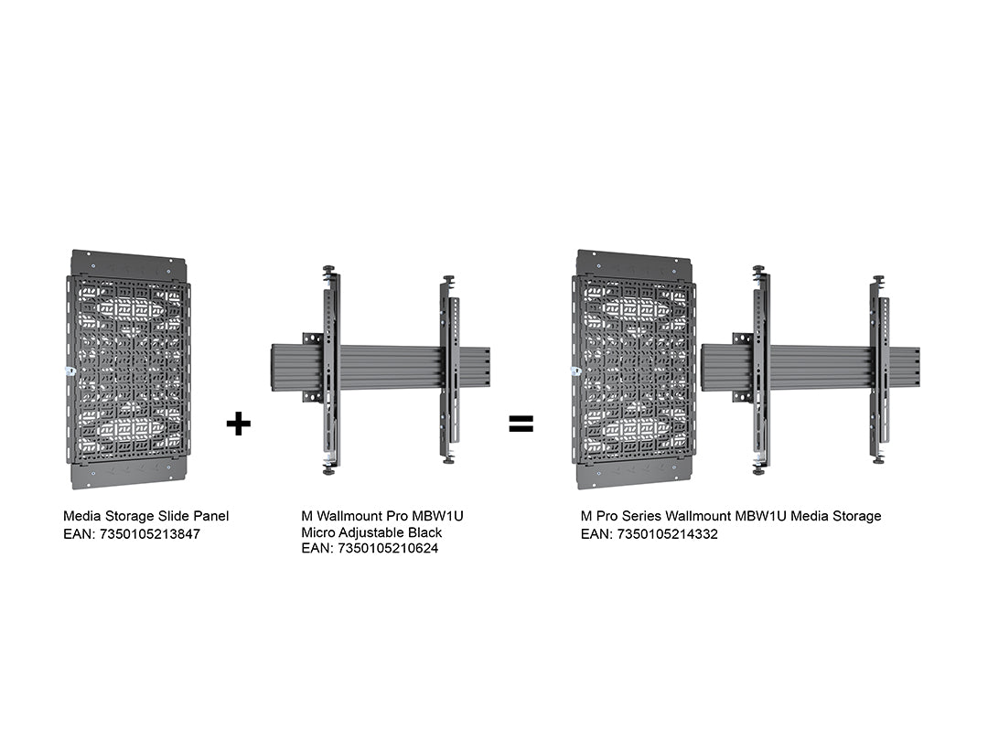 Multibrackets MBW1U Media Storage M Pro Series Wallmount Wall Mount Bracket Multibrackets