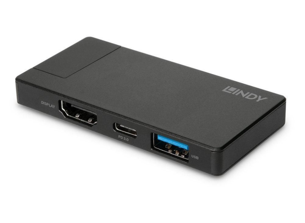 Lindy DST-Micro, USB-C Laptop Micro Docking Station | 43336 USB Hub & Docking Station Lindy